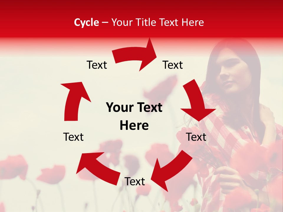 Offspring Friendly Schoolgirl PowerPoint Template