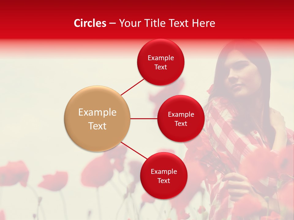 Offspring Friendly Schoolgirl PowerPoint Template