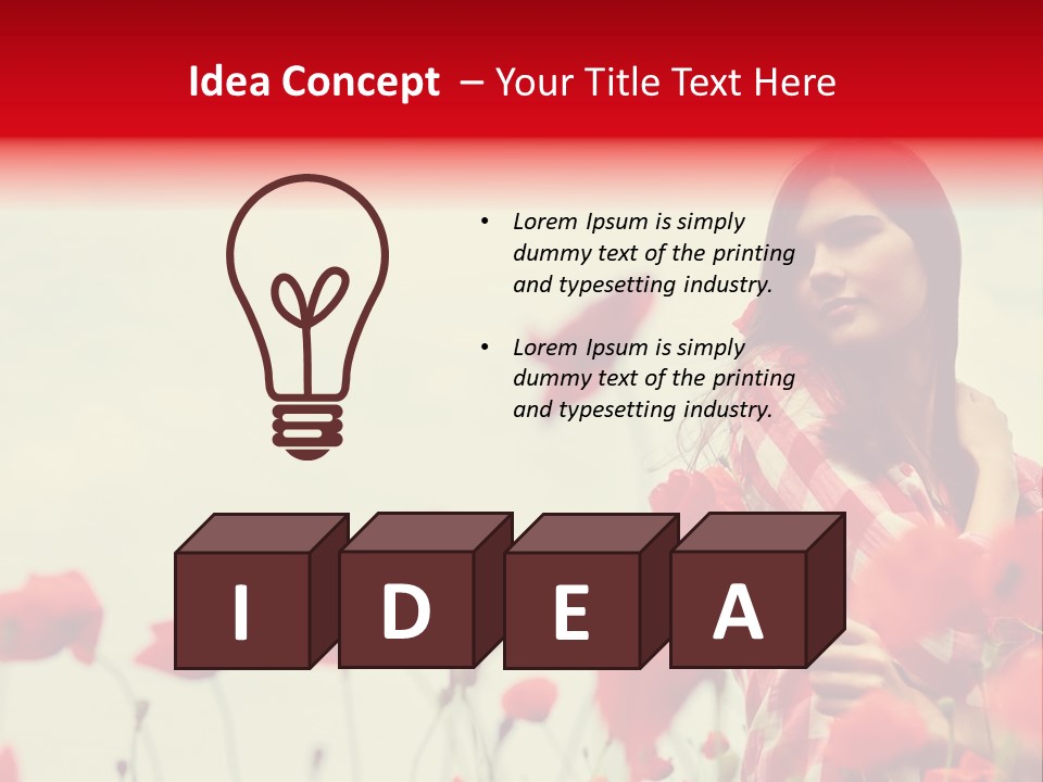 Offspring Friendly Schoolgirl PowerPoint Template