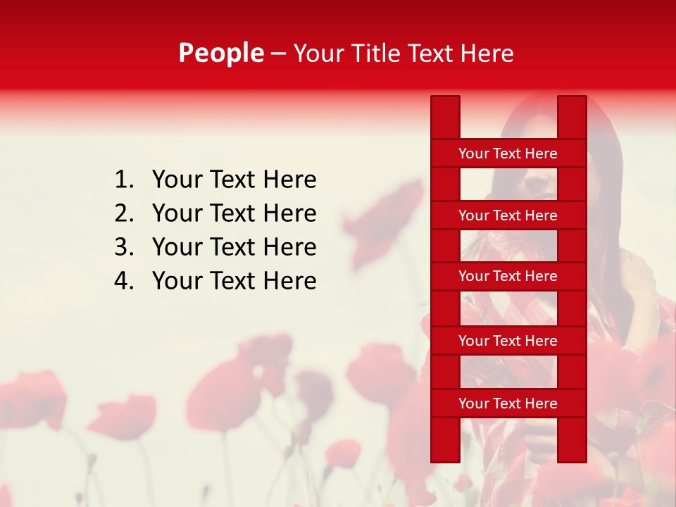 Offspring Friendly Schoolgirl PowerPoint Template