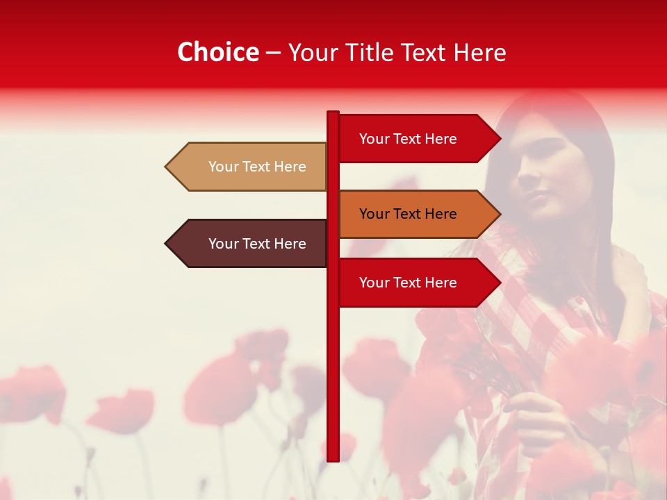 Offspring Friendly Schoolgirl PowerPoint Template