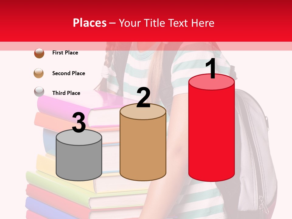 Offspring Friendly Schoolgirl PowerPoint Template