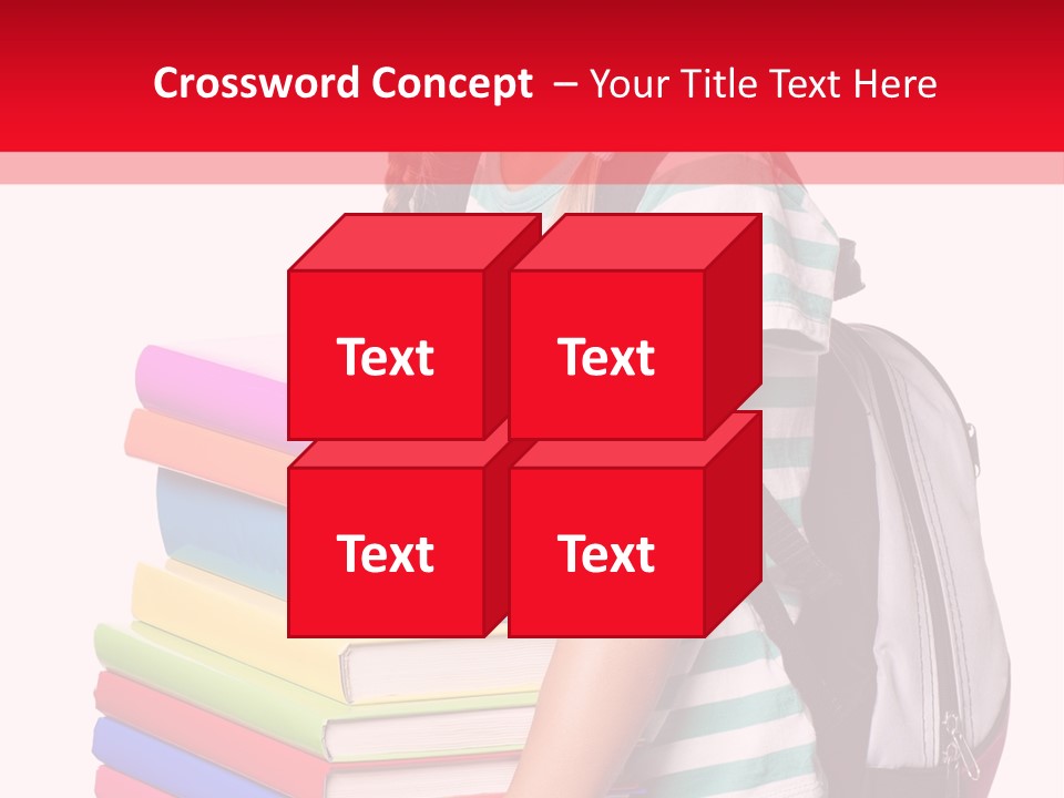 Offspring Friendly Schoolgirl PowerPoint Template