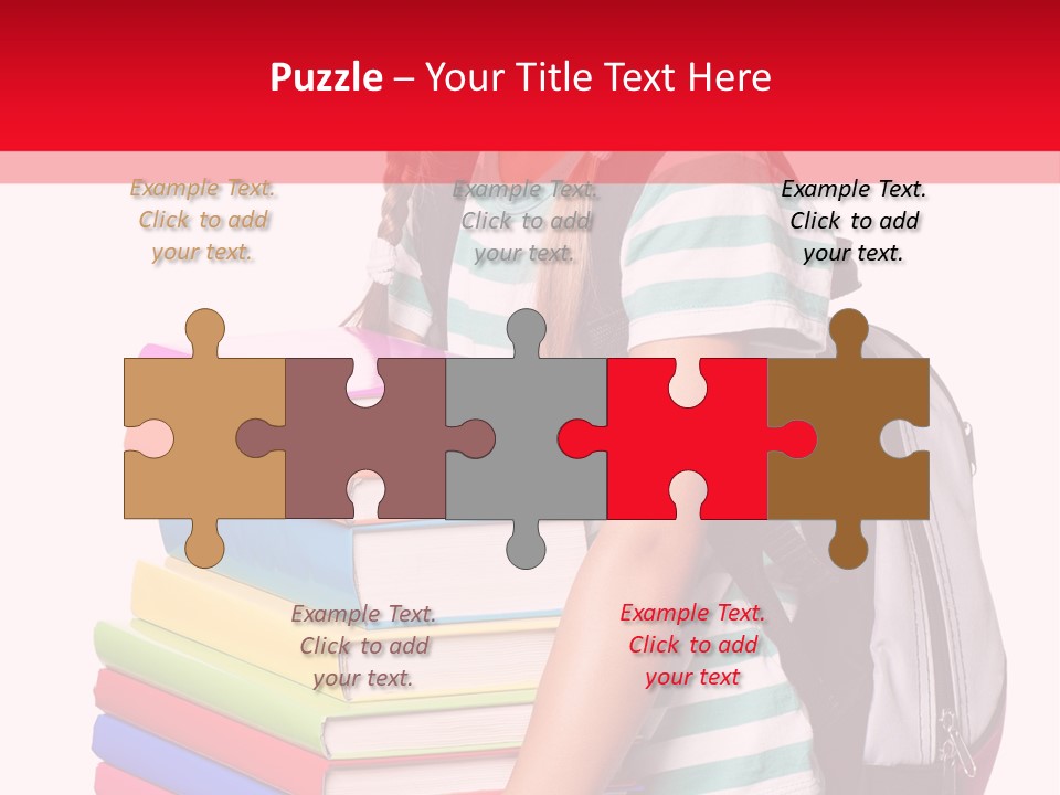 Offspring Friendly Schoolgirl PowerPoint Template