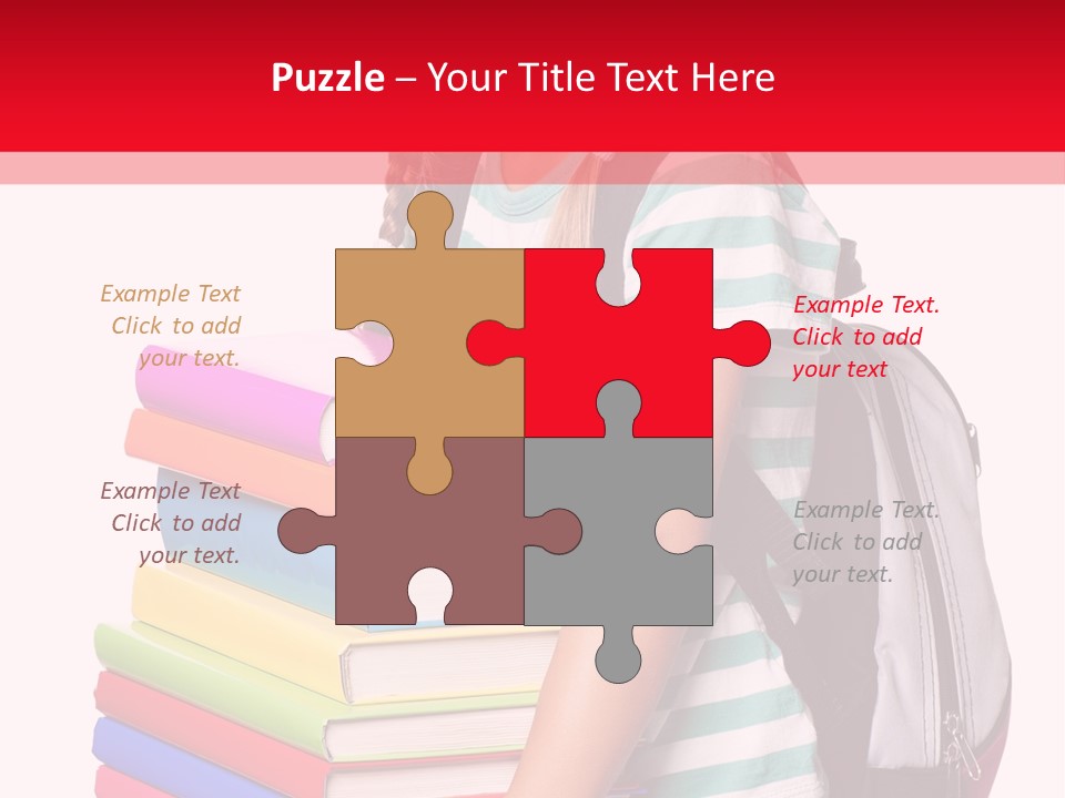 Offspring Friendly Schoolgirl PowerPoint Template