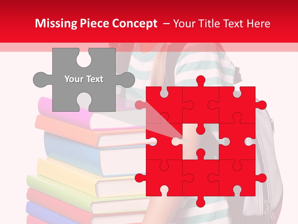 Offspring Friendly Schoolgirl PowerPoint Template