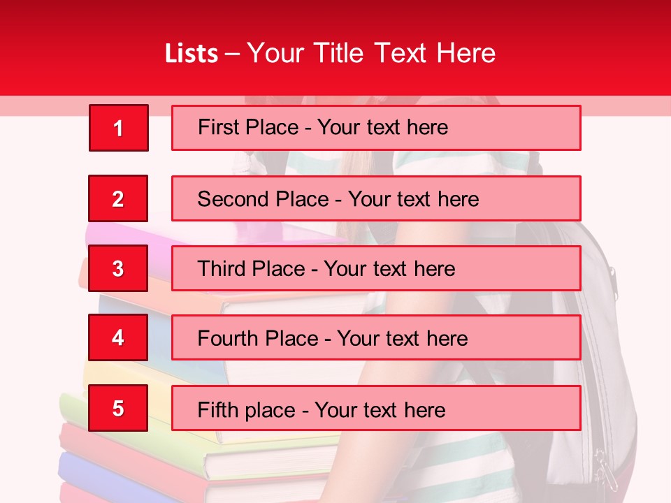 Offspring Friendly Schoolgirl PowerPoint Template