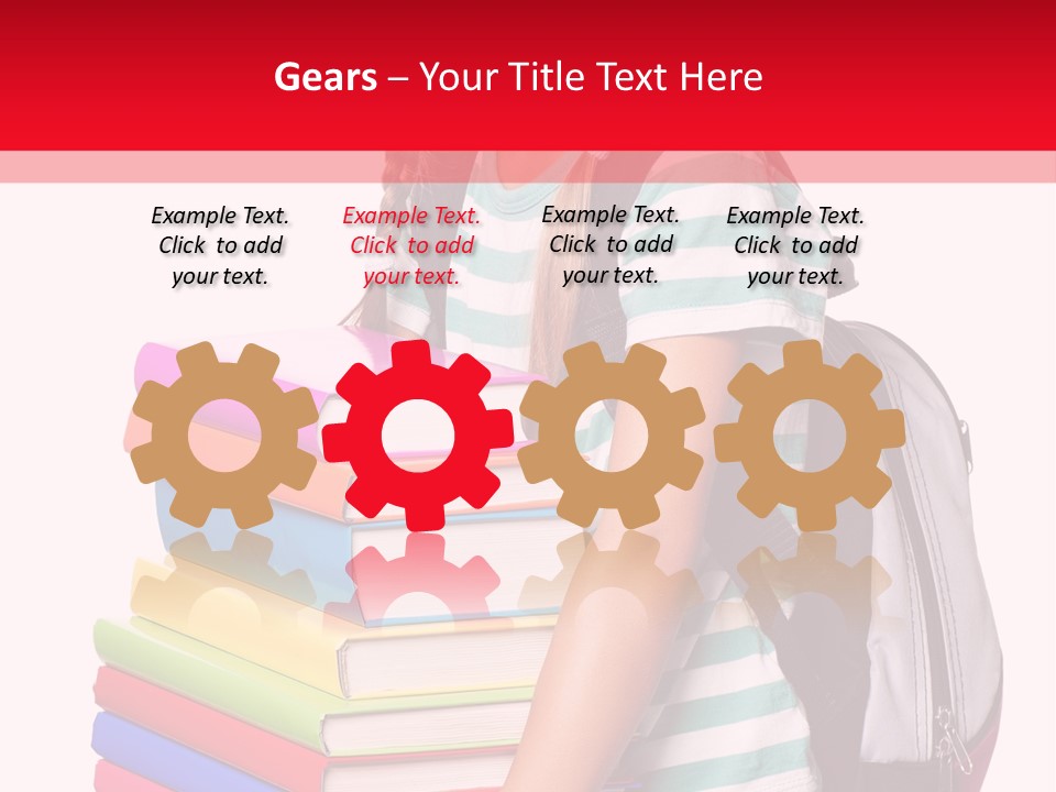 Offspring Friendly Schoolgirl PowerPoint Template