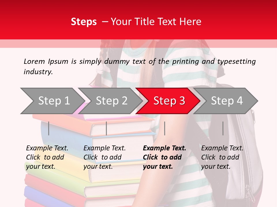 Offspring Friendly Schoolgirl PowerPoint Template