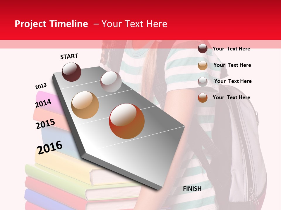 Offspring Friendly Schoolgirl PowerPoint Template