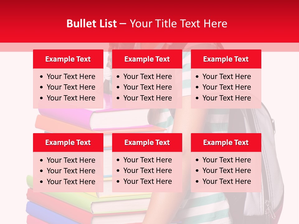 Offspring Friendly Schoolgirl PowerPoint Template