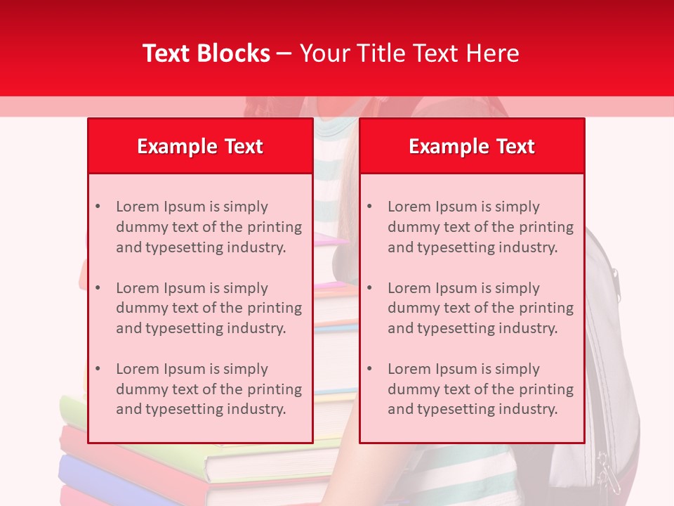 Offspring Friendly Schoolgirl PowerPoint Template