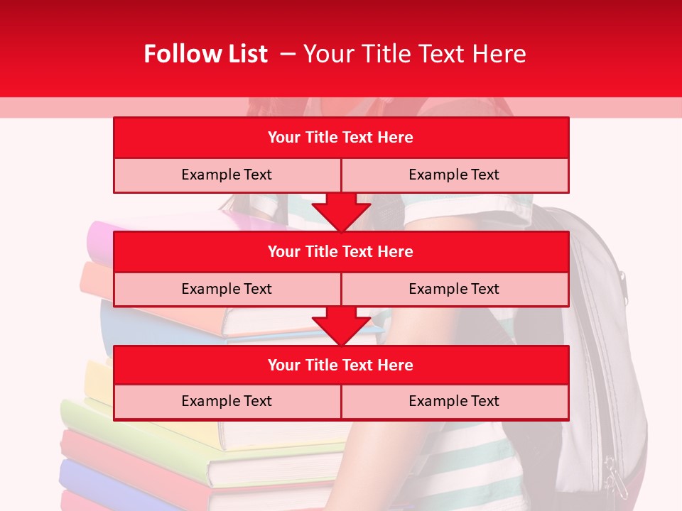 Offspring Friendly Schoolgirl PowerPoint Template
