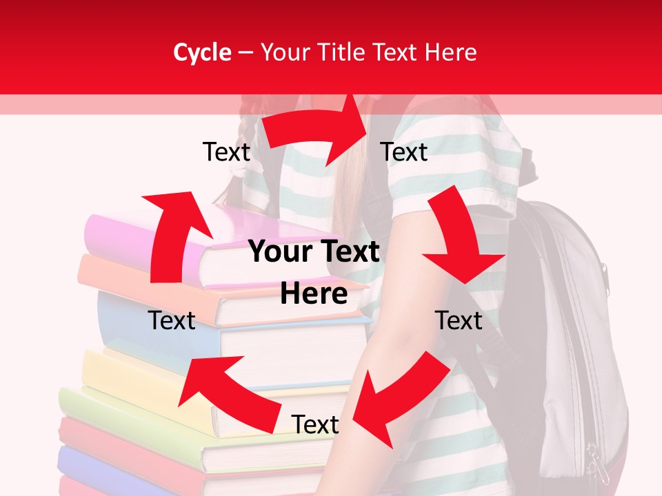 Offspring Friendly Schoolgirl PowerPoint Template