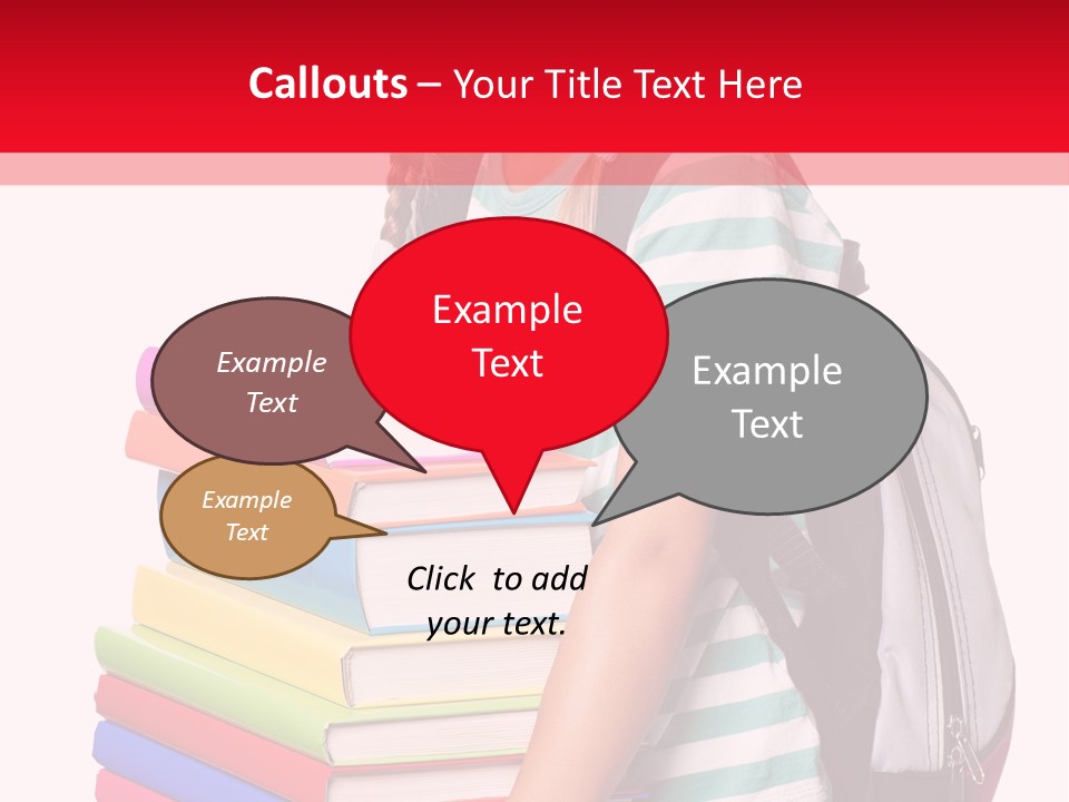 Offspring Friendly Schoolgirl PowerPoint Template