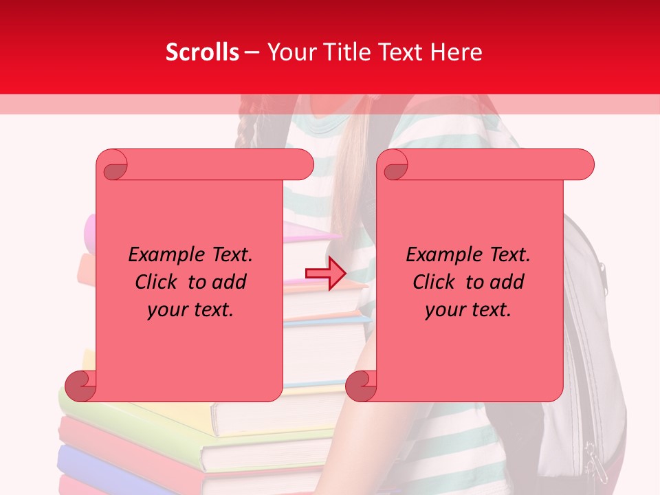 Offspring Friendly Schoolgirl PowerPoint Template