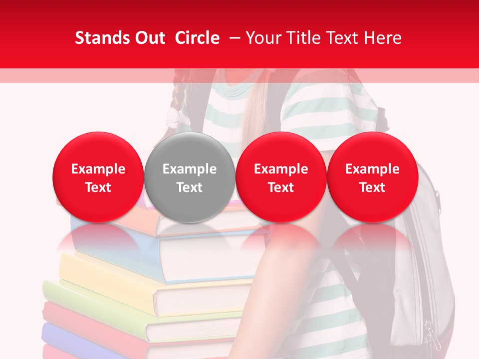 Offspring Friendly Schoolgirl PowerPoint Template