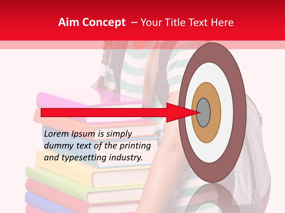 Offspring Friendly Schoolgirl PowerPoint Template