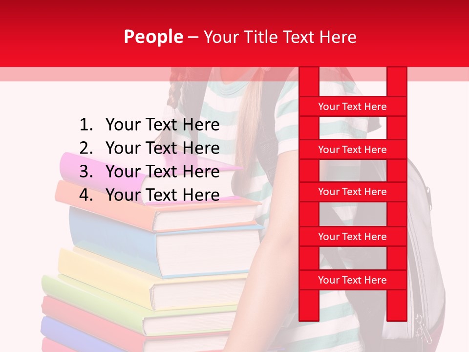 Offspring Friendly Schoolgirl PowerPoint Template