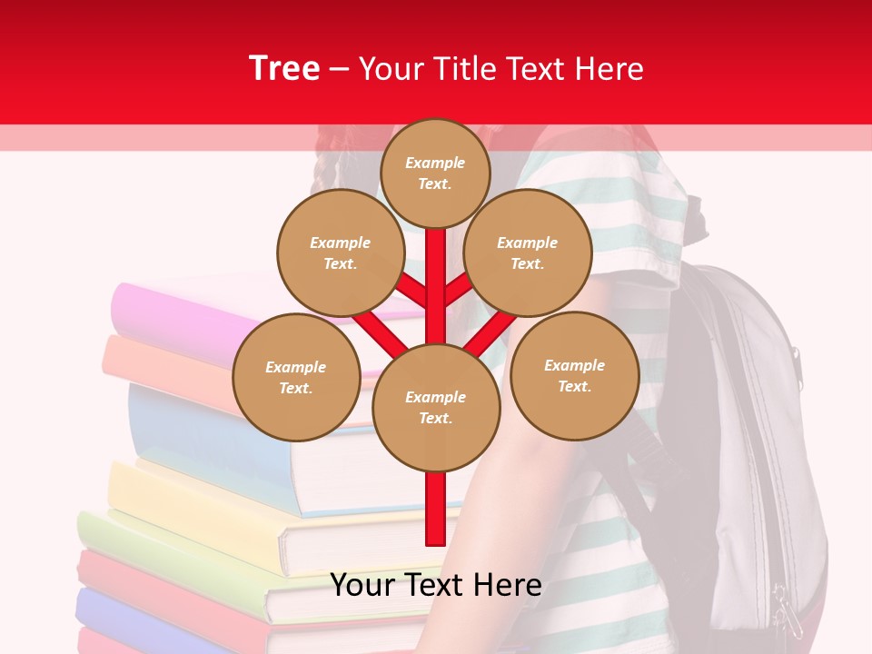 Offspring Friendly Schoolgirl PowerPoint Template