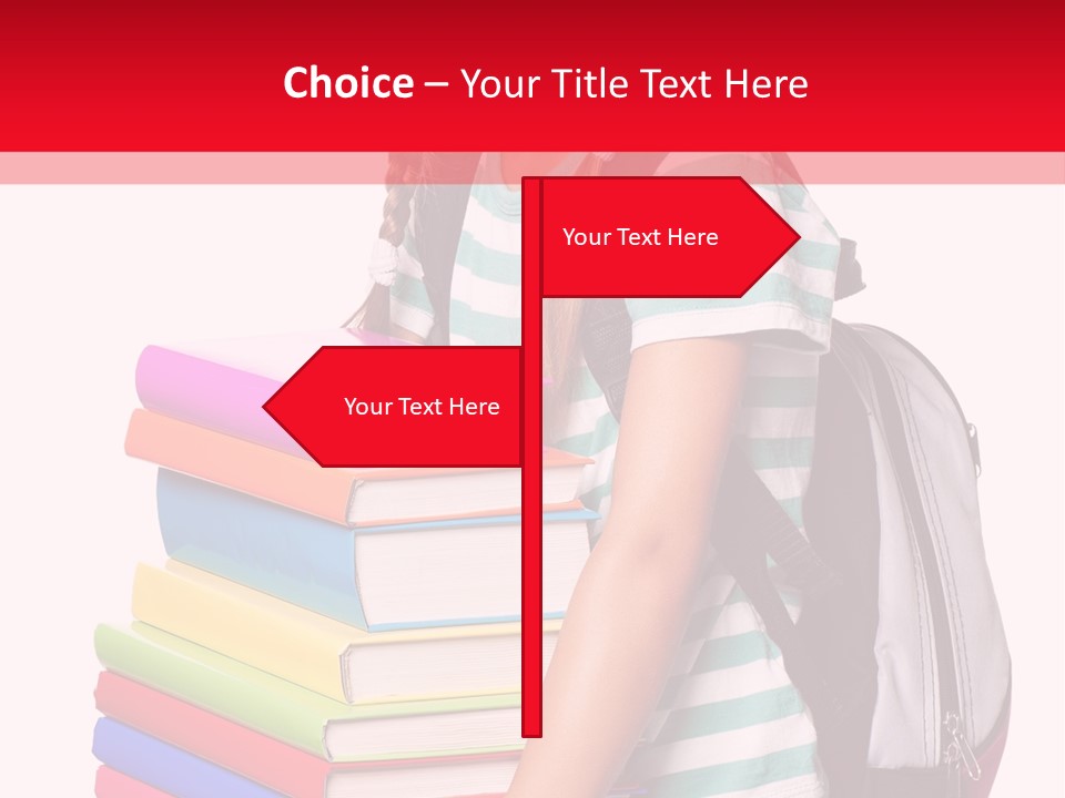 Offspring Friendly Schoolgirl PowerPoint Template