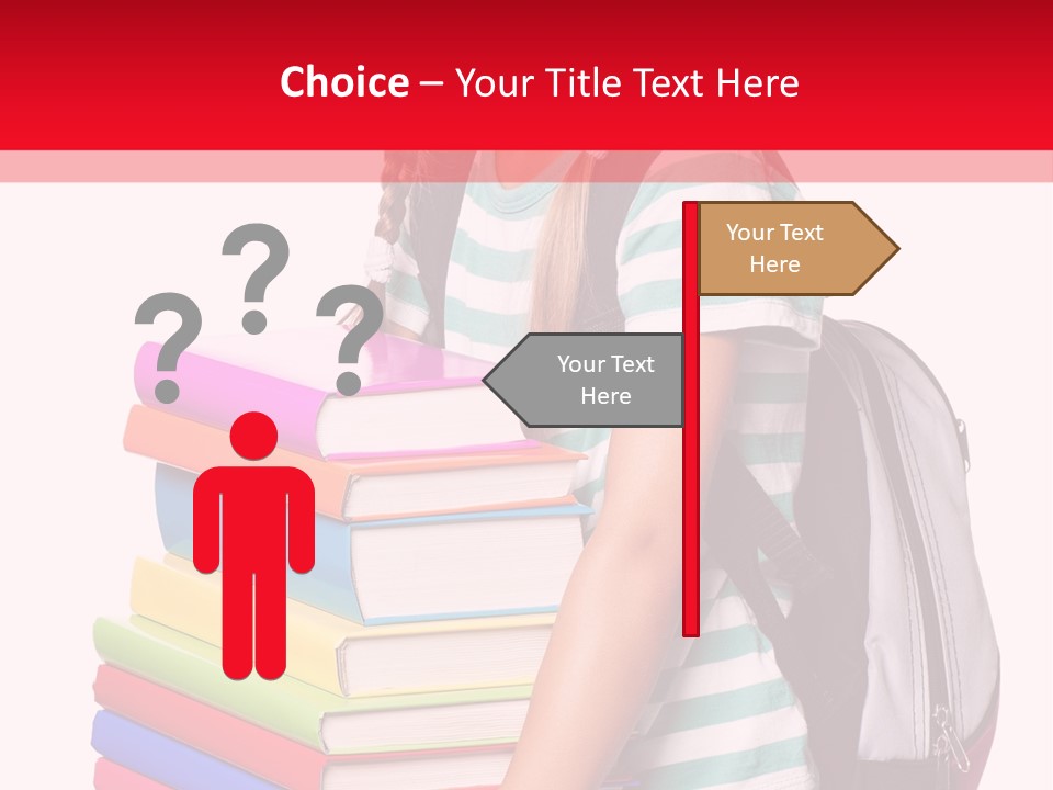 Offspring Friendly Schoolgirl PowerPoint Template