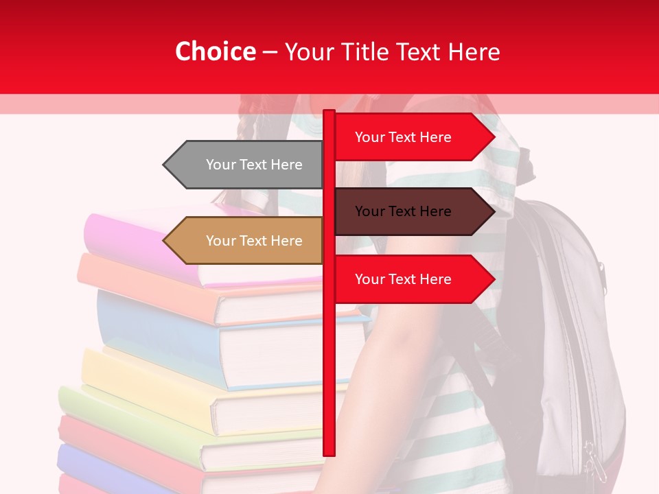 Offspring Friendly Schoolgirl PowerPoint Template