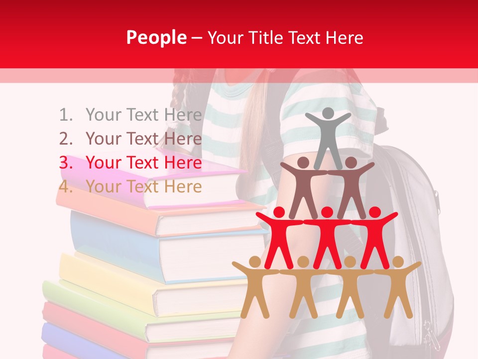 Offspring Friendly Schoolgirl PowerPoint Template