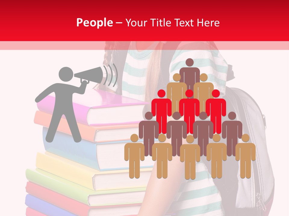 Offspring Friendly Schoolgirl PowerPoint Template