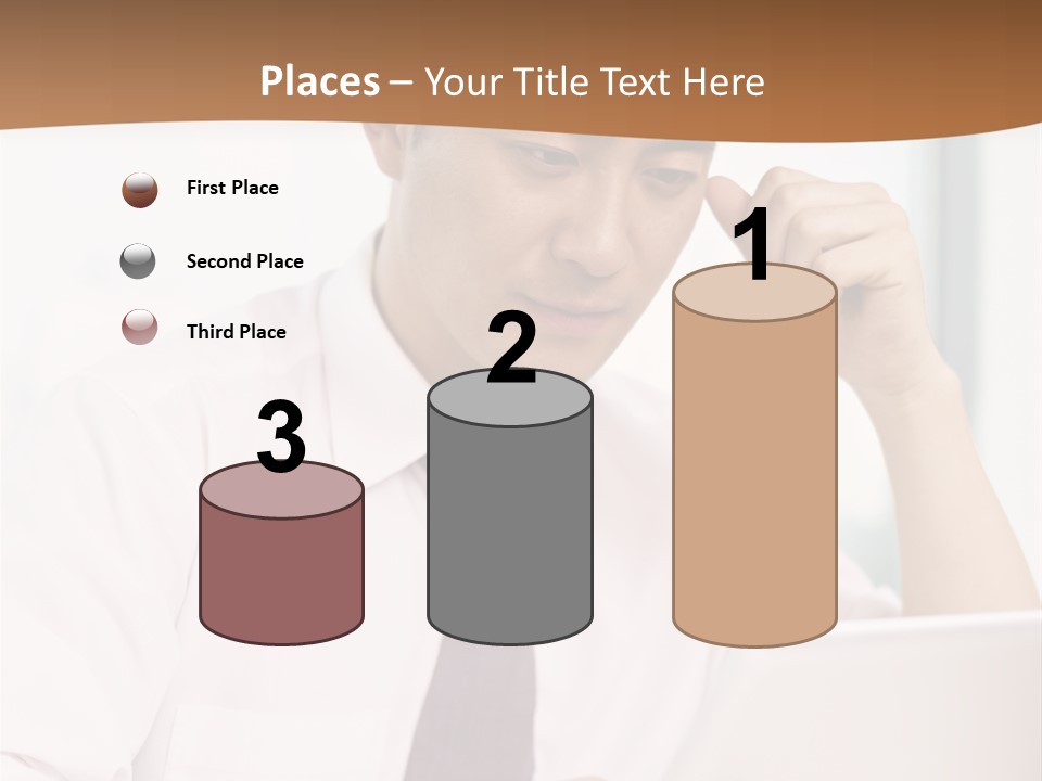 Portrait Computer Japanese PowerPoint Template