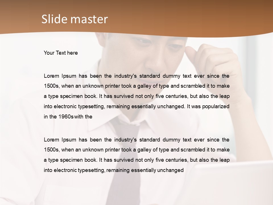 Portrait Computer Japanese PowerPoint Template