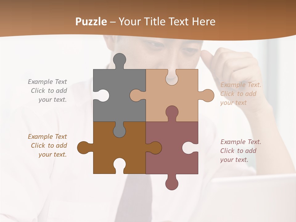 Portrait Computer Japanese PowerPoint Template