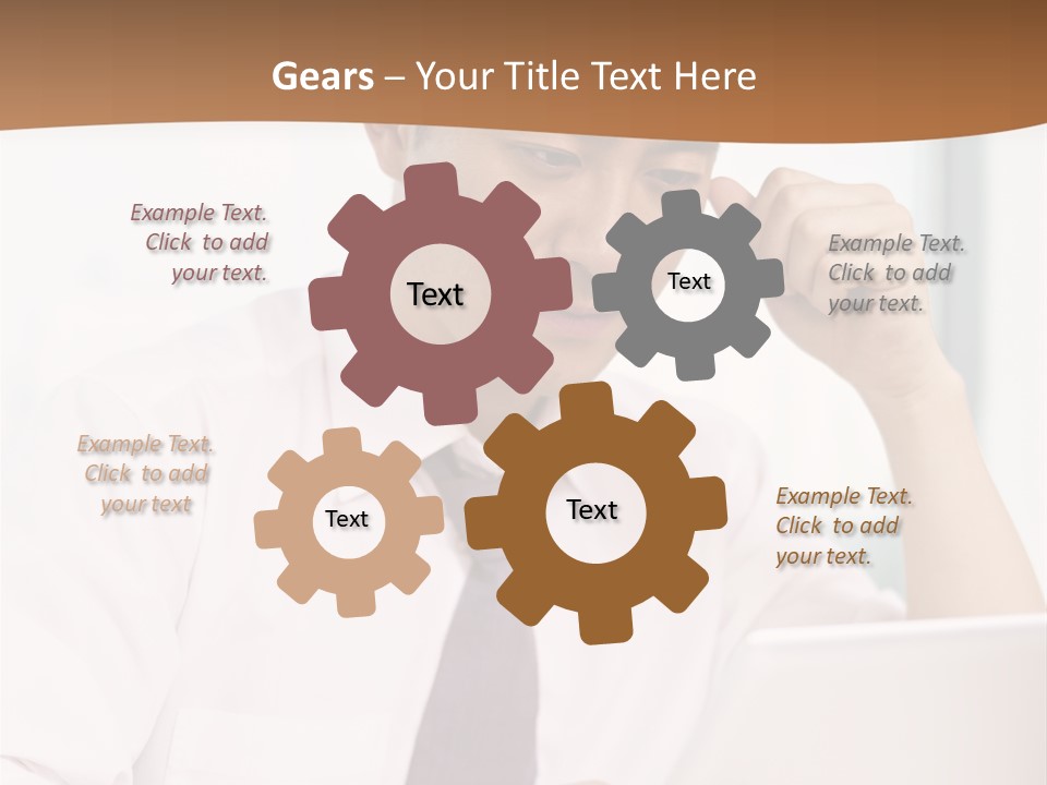 Portrait Computer Japanese PowerPoint Template