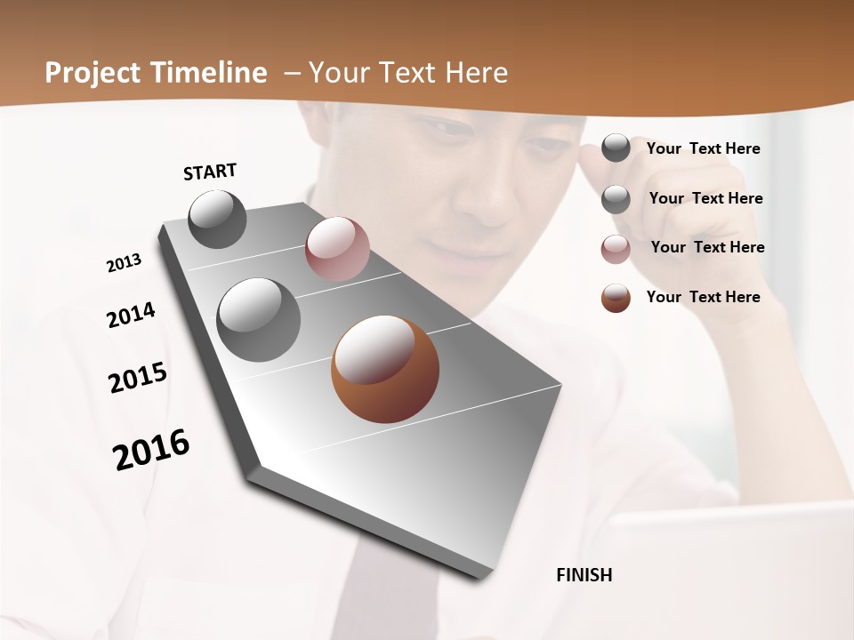 Portrait Computer Japanese PowerPoint Template