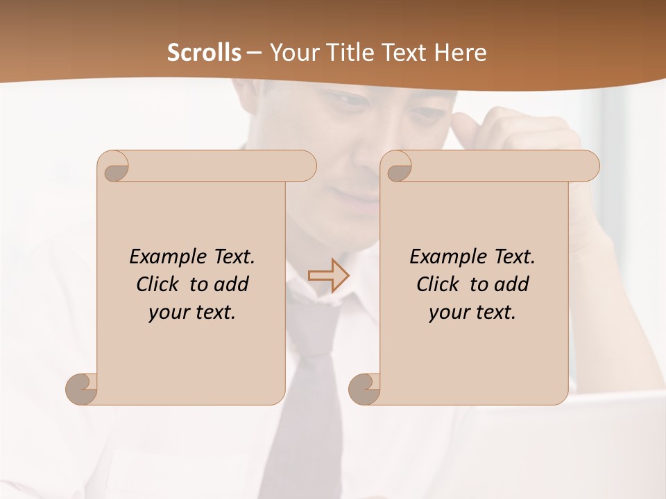 Portrait Computer Japanese PowerPoint Template