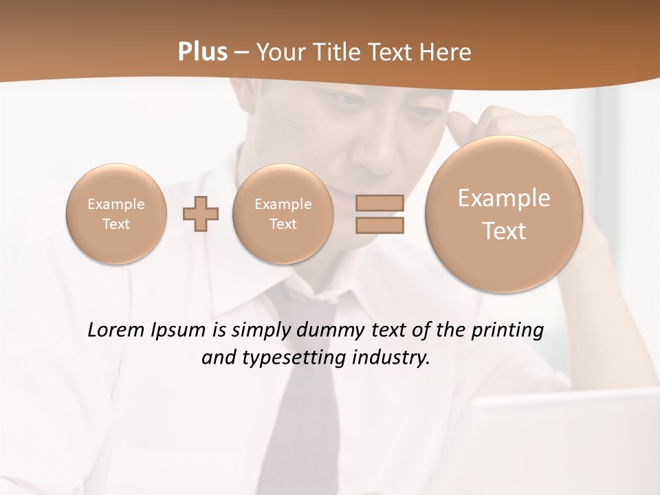 Portrait Computer Japanese PowerPoint Template