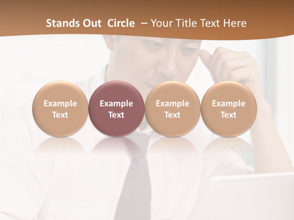 Portrait Computer Japanese PowerPoint Template