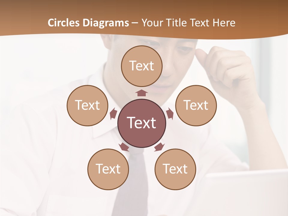 Portrait Computer Japanese PowerPoint Template