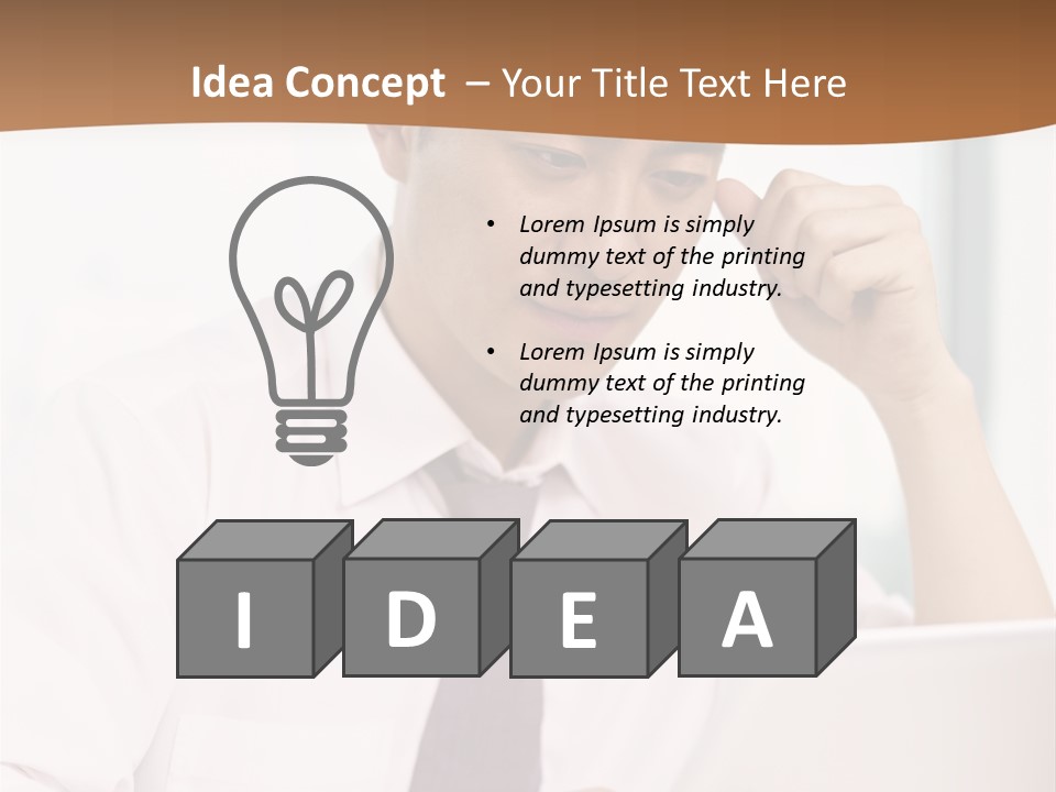 Portrait Computer Japanese PowerPoint Template