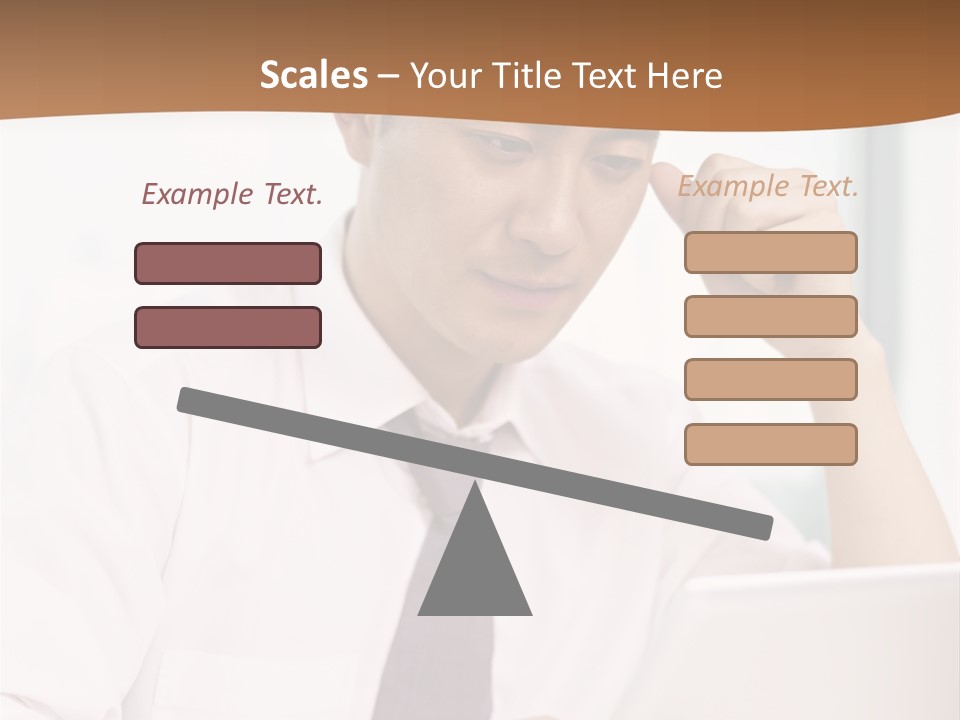 Portrait Computer Japanese PowerPoint Template
