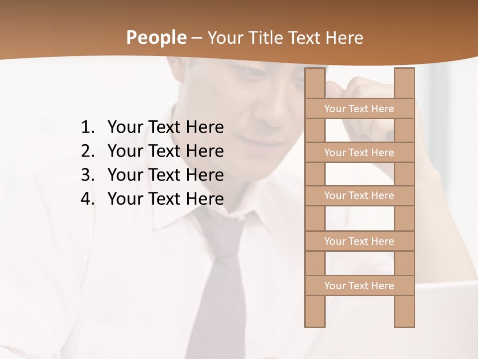 Portrait Computer Japanese PowerPoint Template