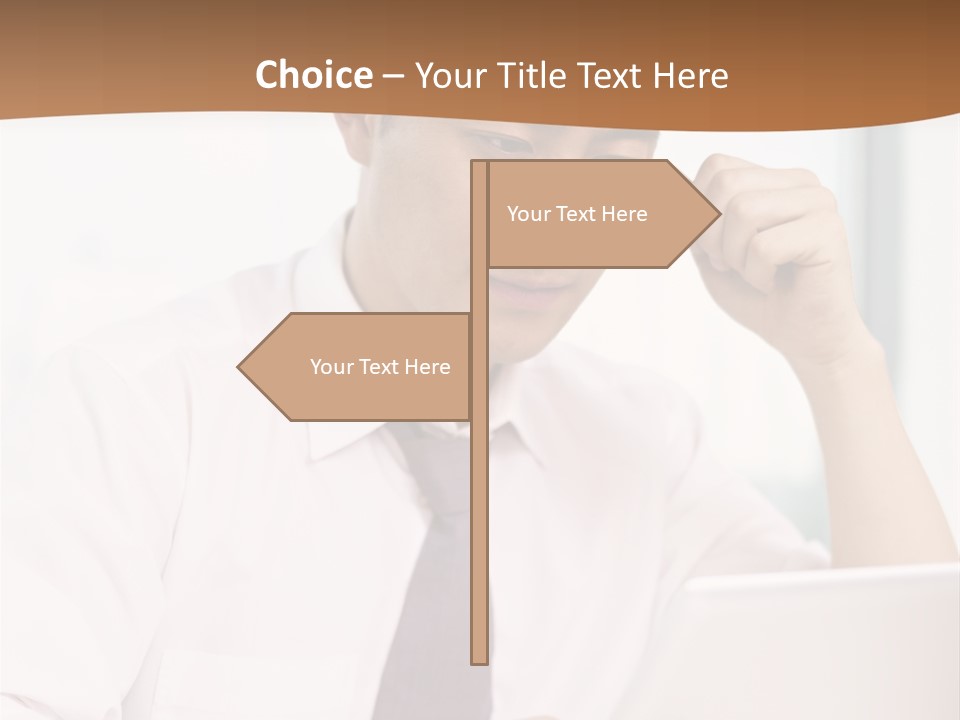 Portrait Computer Japanese PowerPoint Template