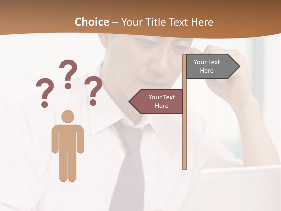 Portrait Computer Japanese PowerPoint Template