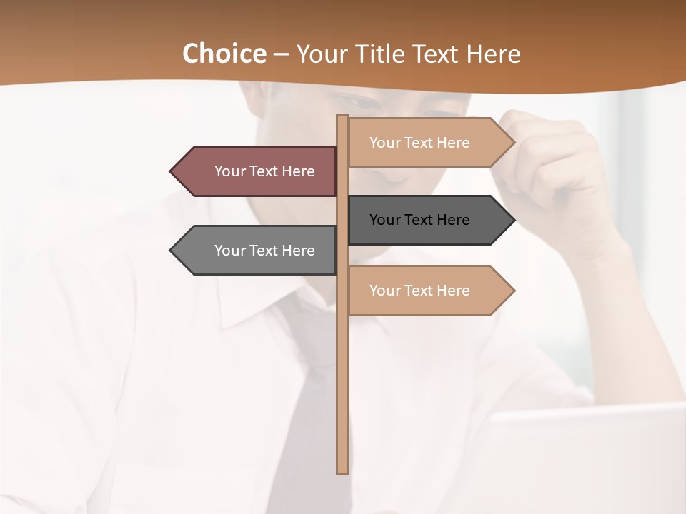 Portrait Computer Japanese PowerPoint Template