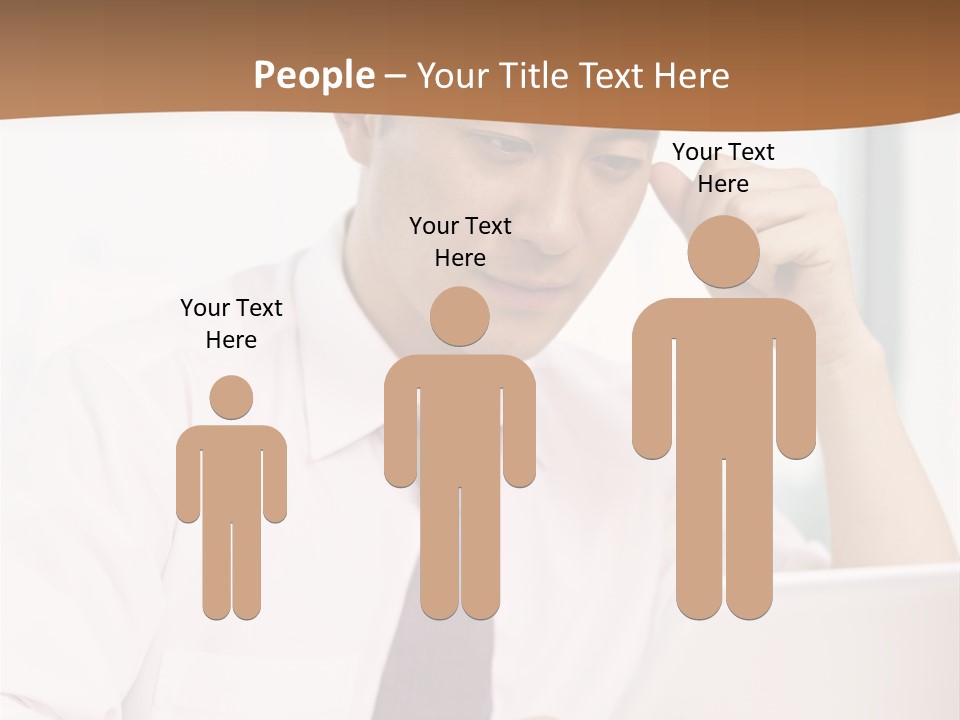 Portrait Computer Japanese PowerPoint Template