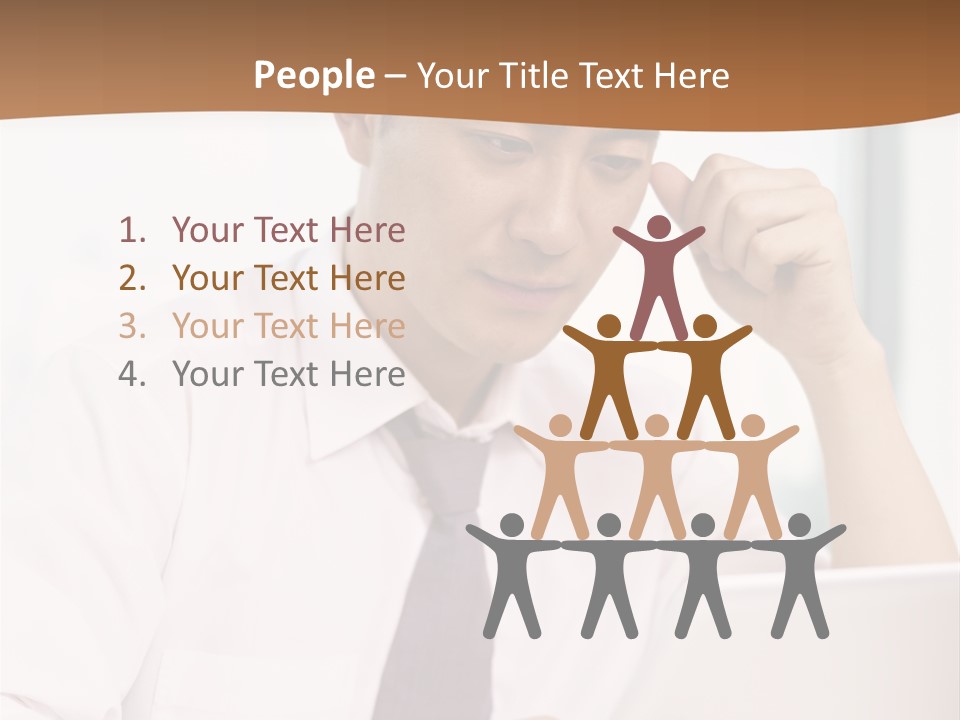 Portrait Computer Japanese PowerPoint Template