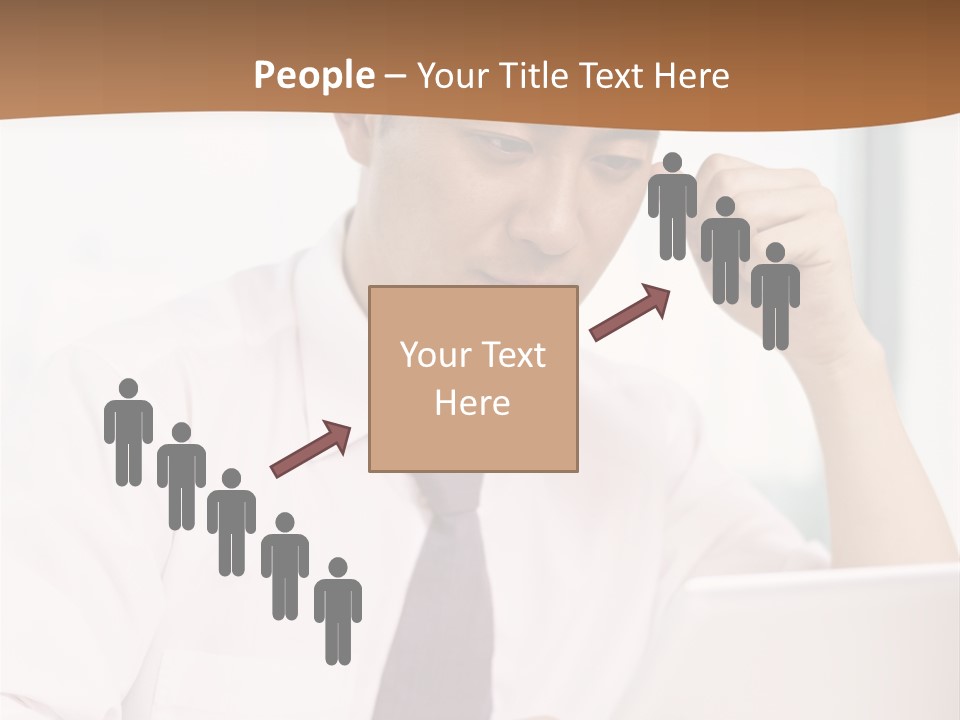 Portrait Computer Japanese PowerPoint Template