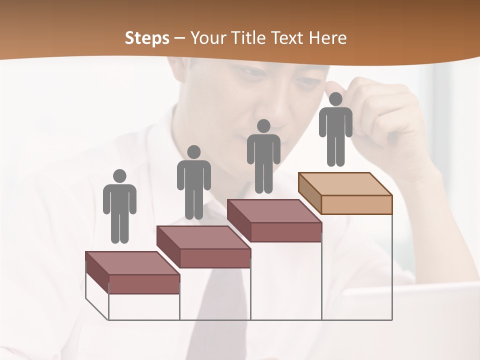 Portrait Computer Japanese PowerPoint Template