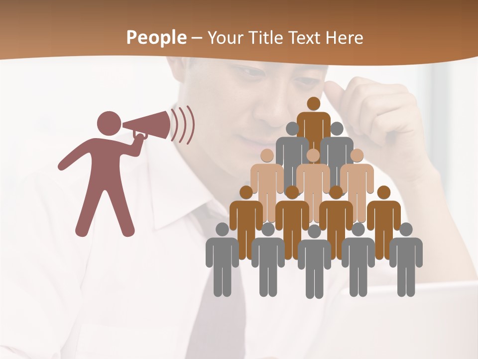 Portrait Computer Japanese PowerPoint Template