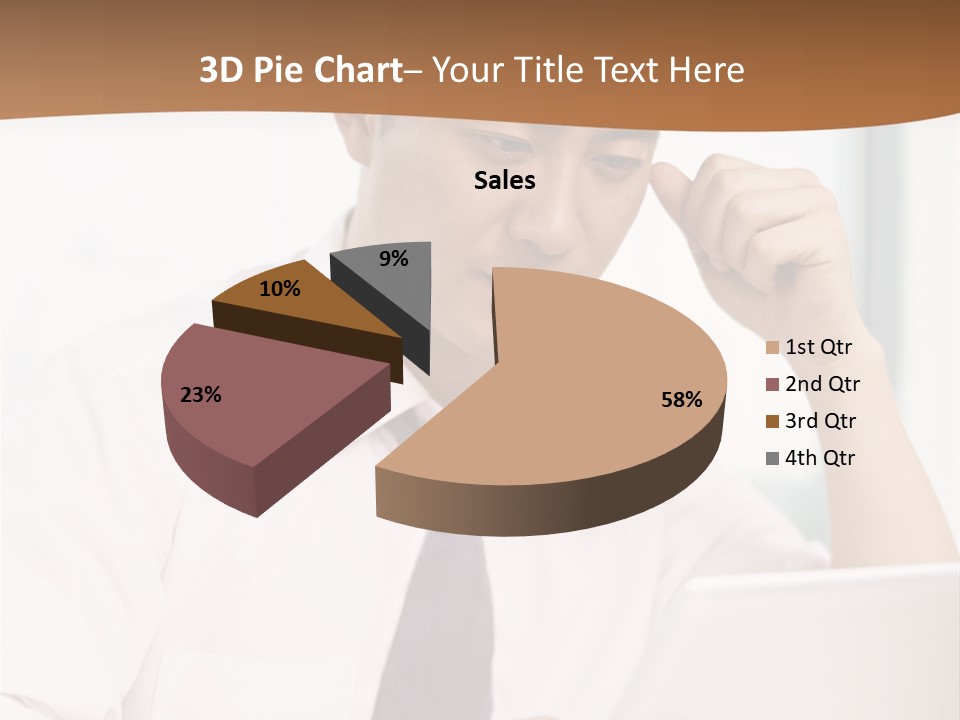 Portrait Computer Japanese PowerPoint Template